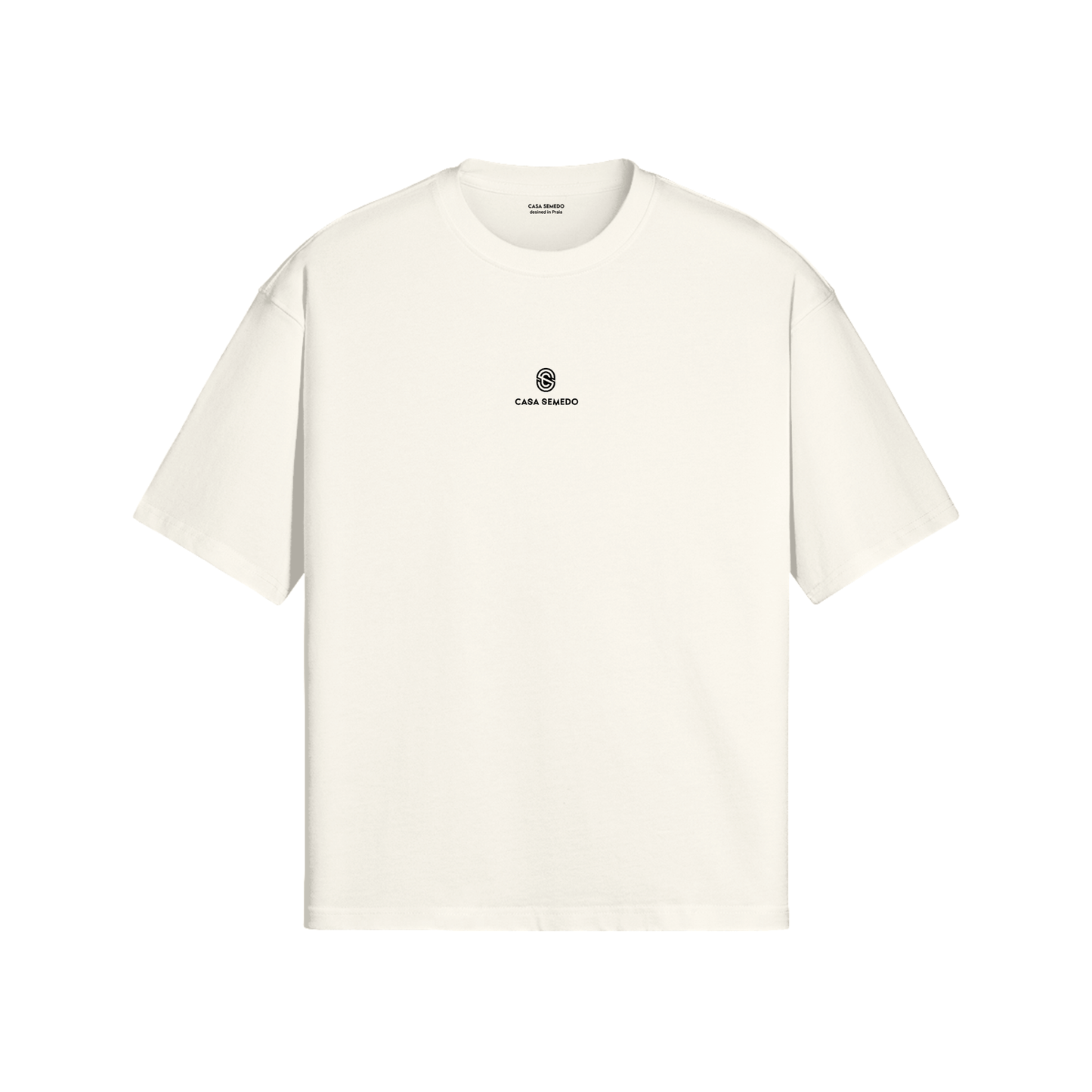 T-shirt Blanc Cassé Oversize Épais