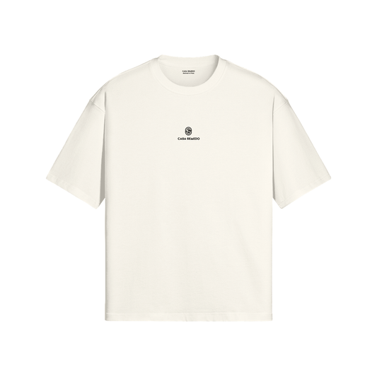 T-shirt Blanc Cassé Oversize Épais